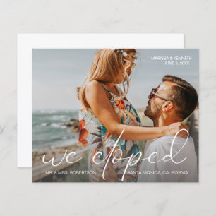 Papier Budget Nous Avons Elopé Photo Landsc Mariage Faire
