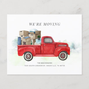 Papier Budget Nous déménageons Camion rouge Changement d'