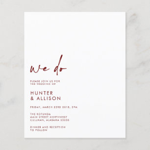 PAPIER BUDGET NOUS FAISONS FAIRE-PART DE MARIAGE