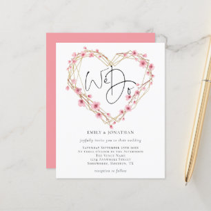 Papier Budget Nous faisons Sakura Faire-part de mariage d