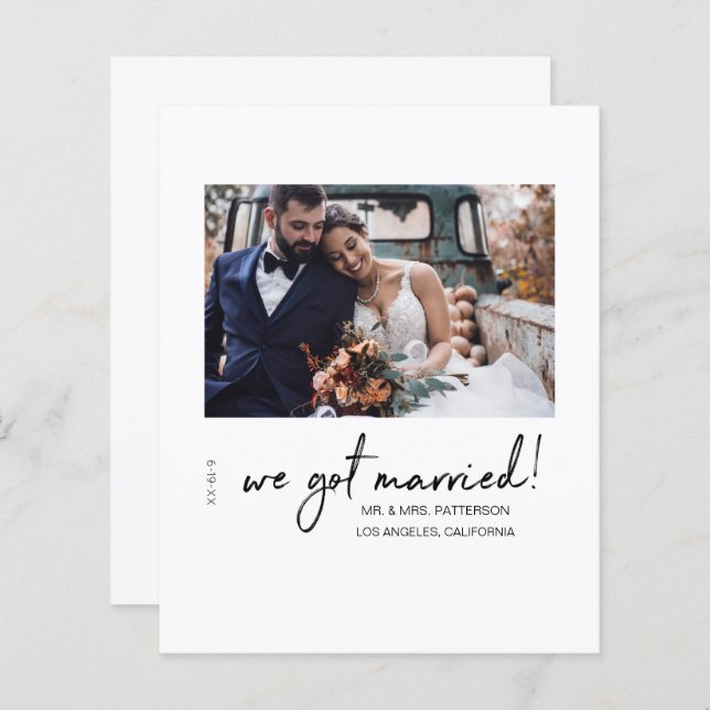 Papier Budget Nous Nous Marions Mariage Faire-part (Devant / Derrière)