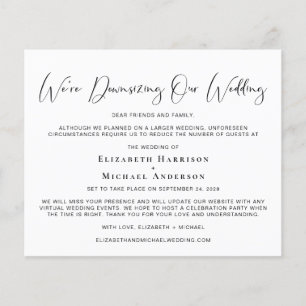 Papier Budget Nous réduisons notre Faire-part Mariage