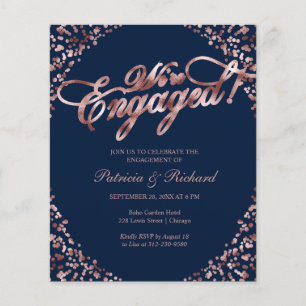 Papier Budget Nous sommes engagés Engagement Party Invita