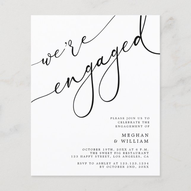 Papier Budget Nous sommes engagés Engagement Party Invita (Devant)