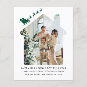 Papier BUDGET Nouveau Accueil Photo Vert Père Noël Sleigh