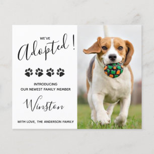 Papier Budget Nouveau animal de compagnie Nous avons adop