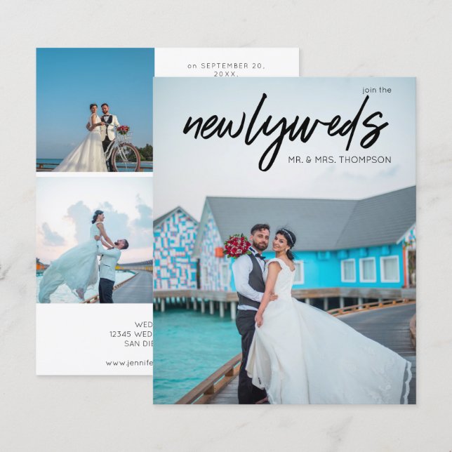 Papier Budget Nouveaux mariés 3 B Photo Post Mariage Réce (Devant / Derrière)