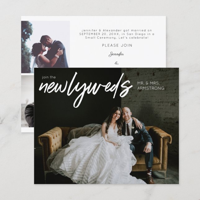 Papier Budget Nouveaux mariés HW 3 Photo Post Mariage Réc (Devant / Derrière)