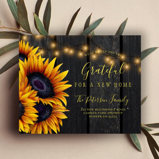 Papier Budget nouvelle adresse faire-part mobile rustique (Créateur téléchargé)