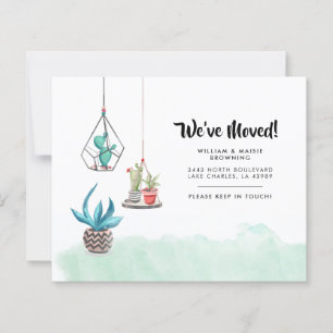 Papier Budget Nouvelle adresse Succulents Faire-part de d