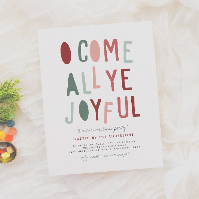 Papier Budget O Come All Yoyful | Noël (Créateur téléchargé)