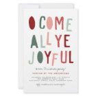 Budget O Come All Yoyful | Noël