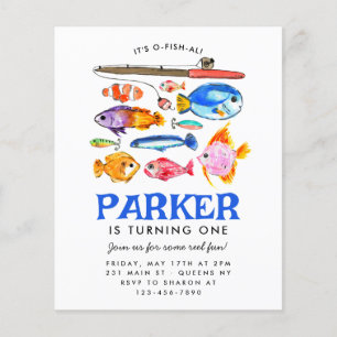Papier Budget O-Fish-al Reel Plaisir passé pêche Annivers