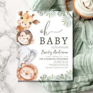 Papier Budget Oh Baby Safari Baby shower animal garçon