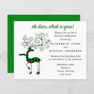 Papier Budget Oh DEER quel an 2020 Invitation de Noël