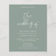 Papier Budget Olive Faire-part de mariage