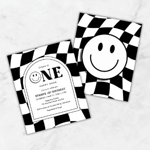 Papier Budget One Happy Dude Boy 1er anniversaire Invitat