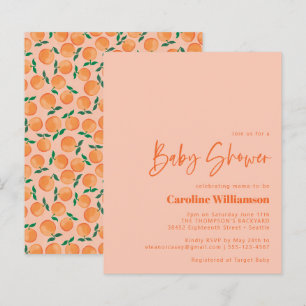 Papier Budget Oranges Fruit Aquarelle Baby shower rose
