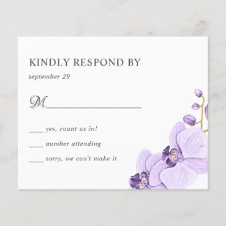 Papier BUDGET Orchidée violette chic mariage botanique RS