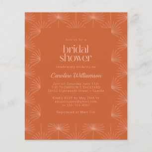 Papier Budget Palm Botanique Burnt Orange Fête des mariée