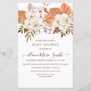 Papier Budget Pampas Baby shower neutre pour les femmes I