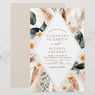 Papier Budget Pampas Boho Eucalyptus Mariage