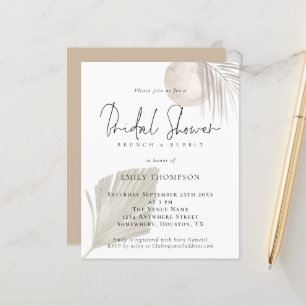 Papier Budget Pampas Brunch Bubbly Fête des mariées Invit
