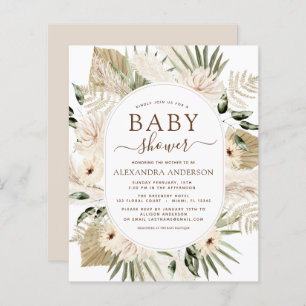 Papier Budget Pampas Grass Baby shower Boho Eucalyptus