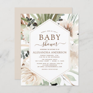 Papier Budget Pampas Grass Baby shower Boho Eucalyptus