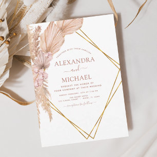 Papier Budget Pampas Grass Bohème Bohème Mariage Tropical