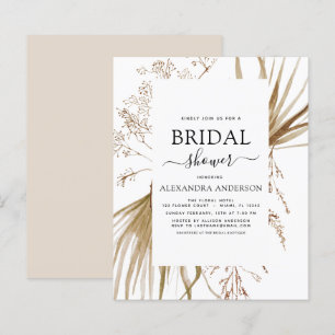 Papier Budget Pampas Grass Bohemian Boho Fête des mariées