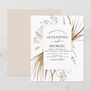 Papier Budget Pampas Grass Bohemian Boho Mariage