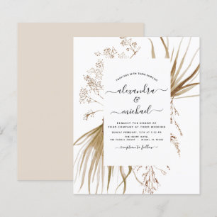 Papier Budget Pampas Grass Bohemian Boho Mariage