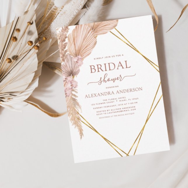 Papier Budget Pampas Grass Fête des mariées Bohemian Boho (Créateur téléchargé)