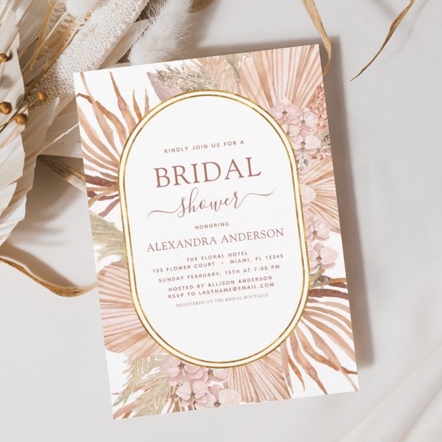 Papier Budget Pampas Grass Fête des mariées Bohemian Boho (Créateur téléchargé)