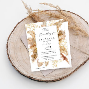 Papier Budget Pampas Grass & Gold Boho Mariage