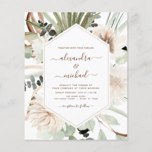 Papier Budget Pampas Grass Photo Boho Mariage