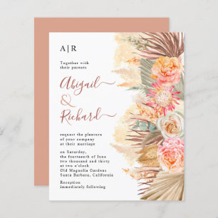 Papier BUDGET Pampas herbe faire-part de mariage