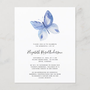 Papier BUDGET Papillon Célébration de la vie Invitation
