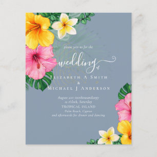 Papier BUDGET Paradis tropical Plage Mariage Florales