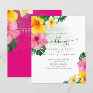 Papier BUDGET Paradis tropical Plage Mariage Florales