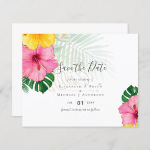 Papier BUDGET Paradis tropical Plage Mariage Florales