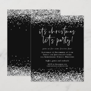 Papier Budget Parties scintillant argent Noël Lets Invita