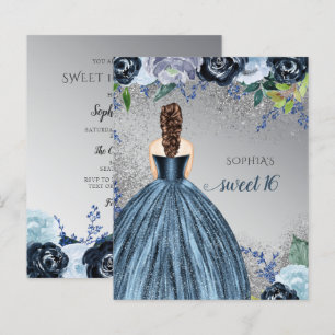 Papier Budget Parties scintillant Robe Bleue Douceur 16 I