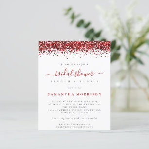 Papier Budget Parties scintillant rouge nuptiale de douch