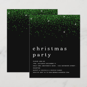 Papier Budget Parties scintillant verte Noël fête Invitat