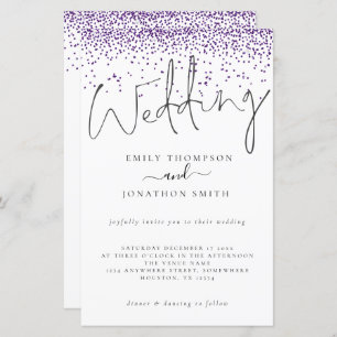 Papier Budget Parties scintillant violet Confetti Mariage