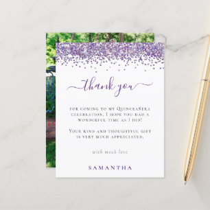 Papier Budget Parties scintillant violet photo Quinceaner