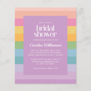 Papier Budget Pastel Stripe Arc-en-ciel violet Fête des m