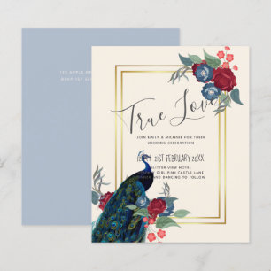 Papier BUDGET Peacock Bleu Bourgogne Mariage de automne d